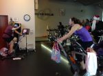 Spin class with Santa